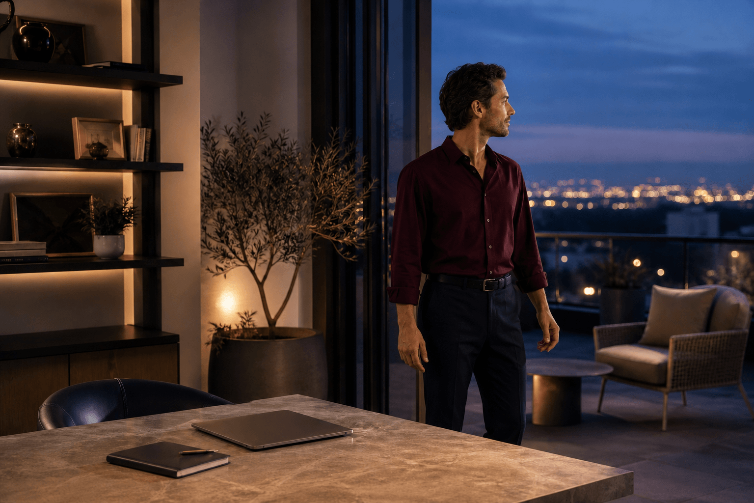 Professional stepping away from work into restorative personal time